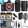 Nikon Z5 Mirrorless Camera with 50-250mm f/4.5-6.3 VR Lens + 24mm f/1.8 Size Lens + UV Filters + 48GB Kit