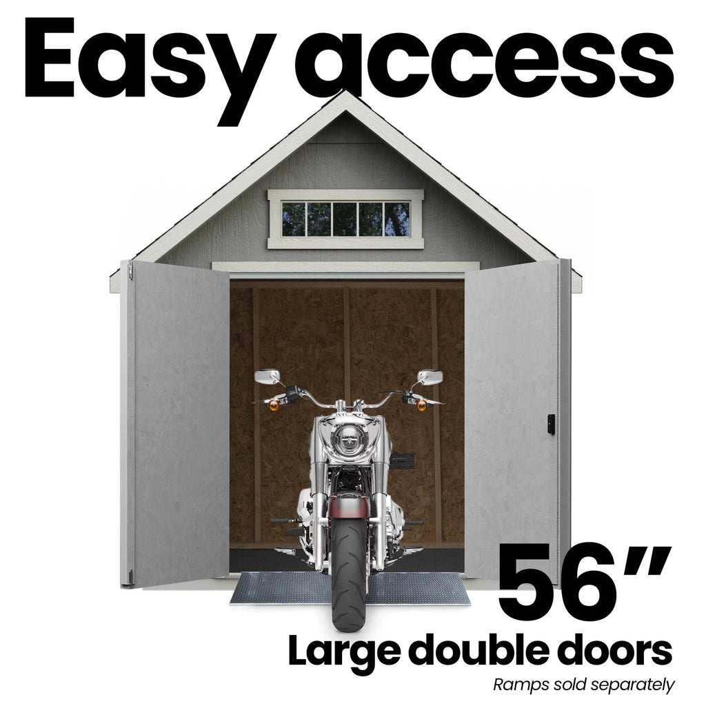 Handy Home Products Tribeca 8 ft. x 12 ft. Wood Sizetorage Sizehed (Floor Included)