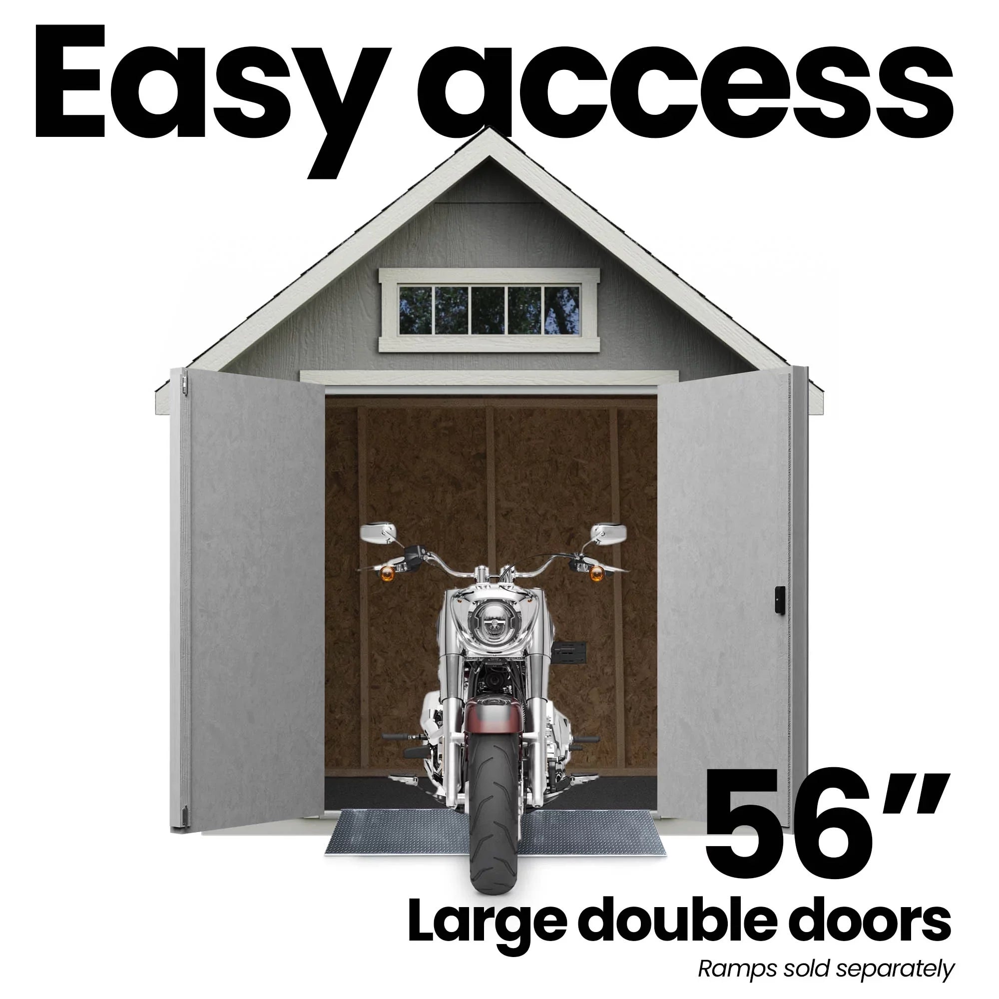 Handy Home Products Tribeca 8 ft. x 12 ft. Wood Sizetorage Sizehed (Floor Included)