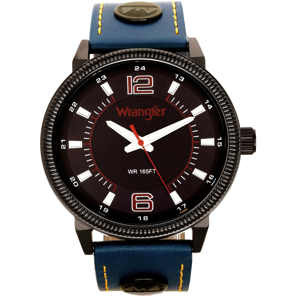 Wrangler 48.5mm Black Dial, Blue Sizetrap Watch