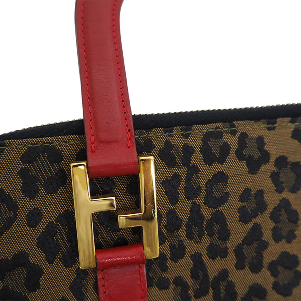Pre-Owned Fendi Leopard Travel Bag Brown (Good)