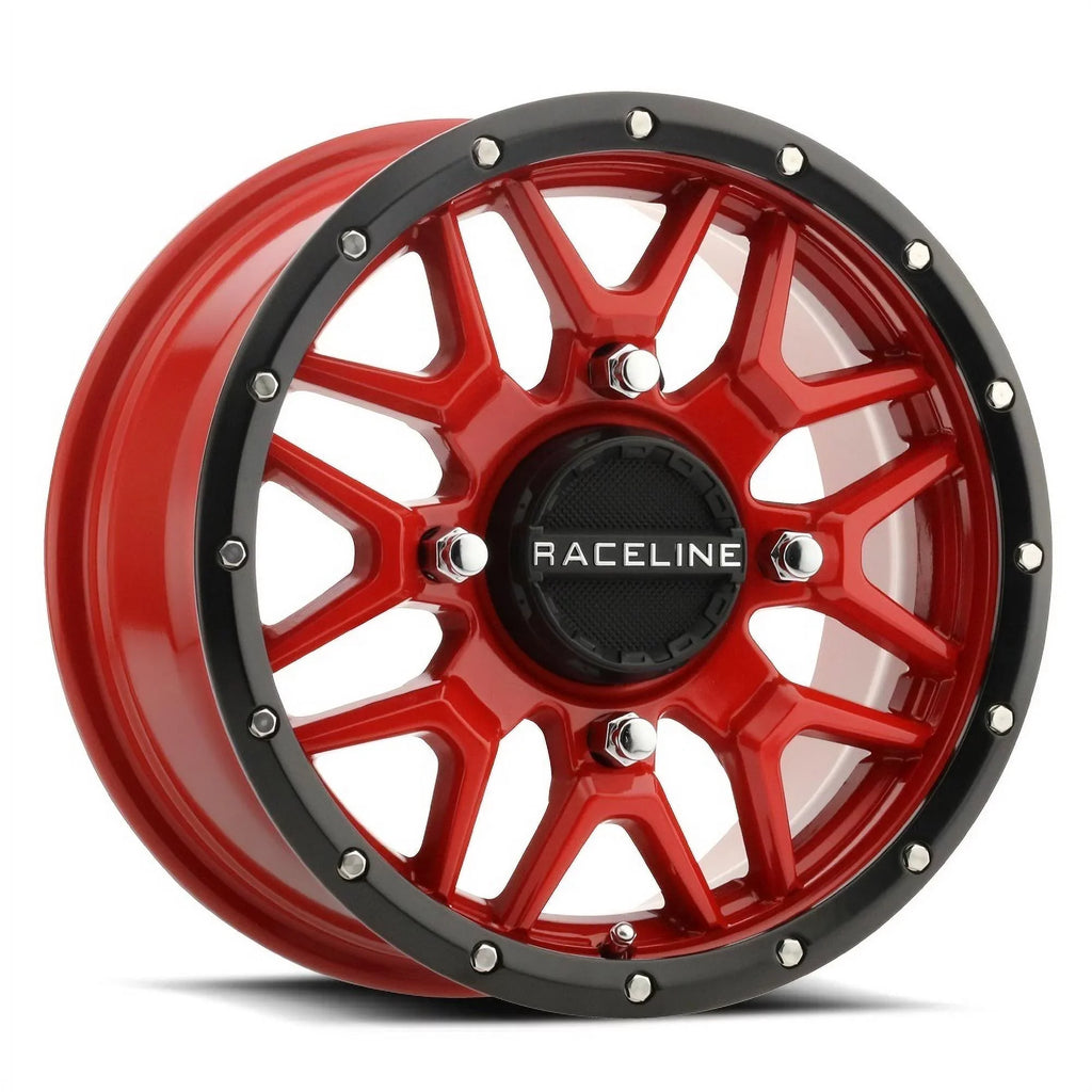 Raceline Krank 14" Red Wheels 28" Mud Lite XL Tires Polaris RZR XP 1000 / PRO XP / Ranger XP 900/1000