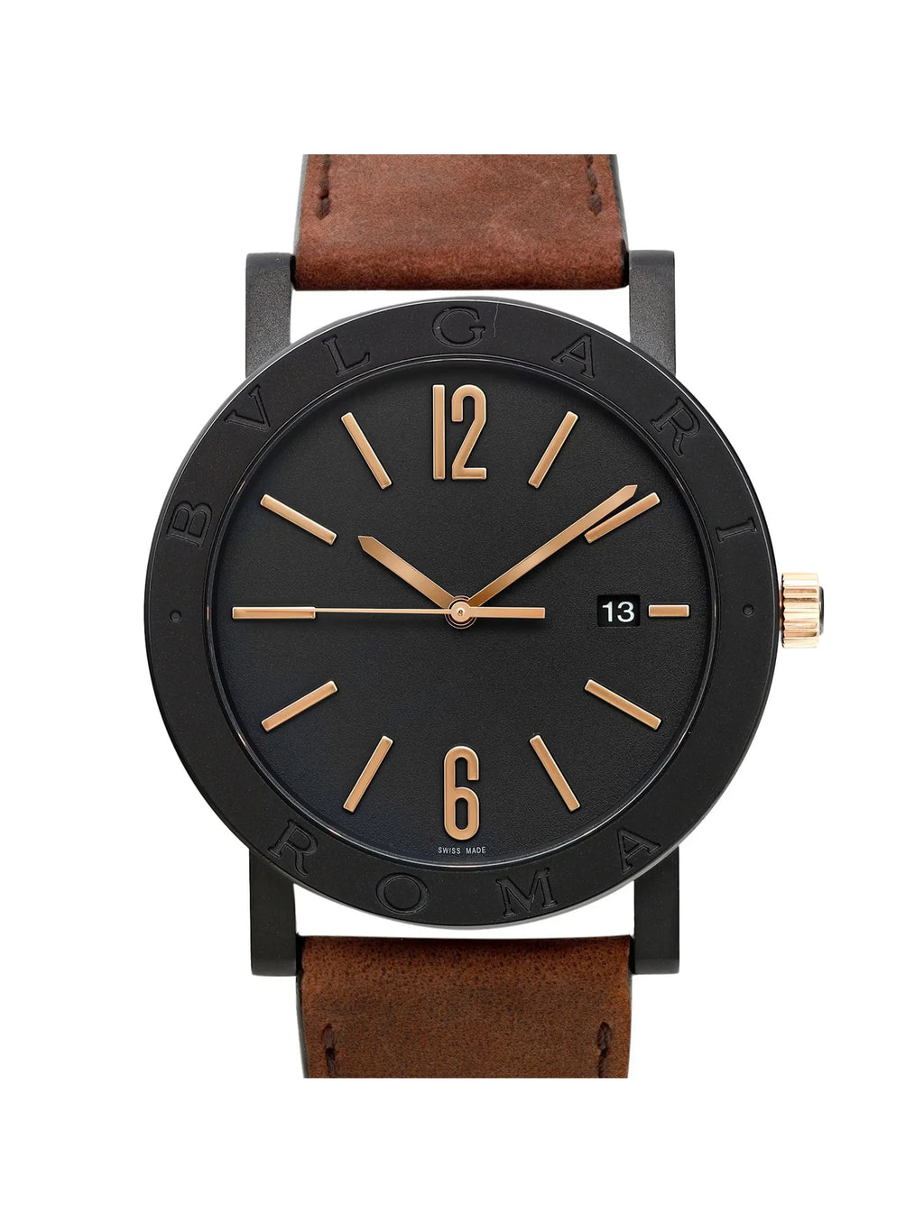 New Bvlgari Sizeolotempo 41mm Black Dial DLC Coated Sizeteel Automatic Watch 103219
