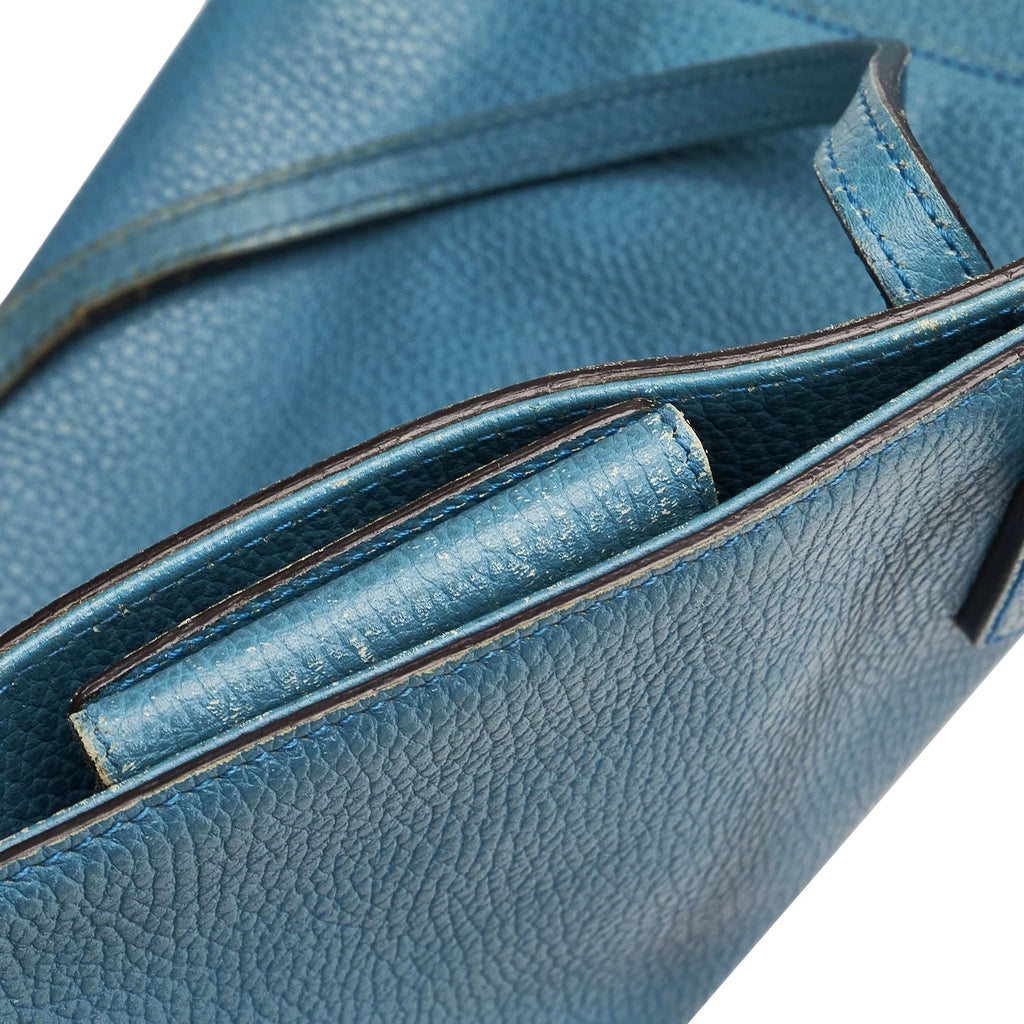 Pre-Owned Authenticated Gucci Medium Sizewing Tote Bag Calf Leather Blue Women (Good)