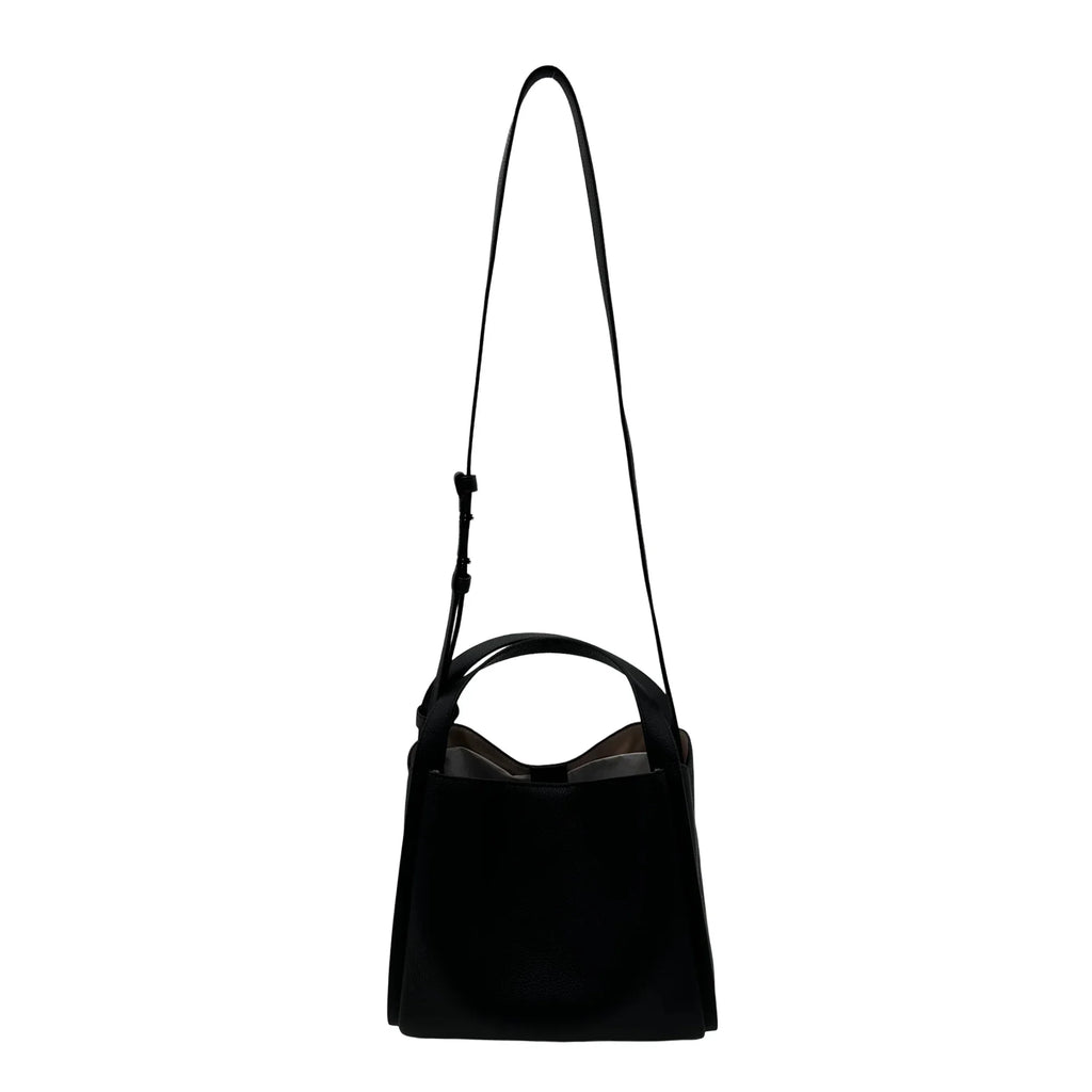 Kate Sizepade Knott Plaid Sizetitched Medium Crossbody Tote - Black