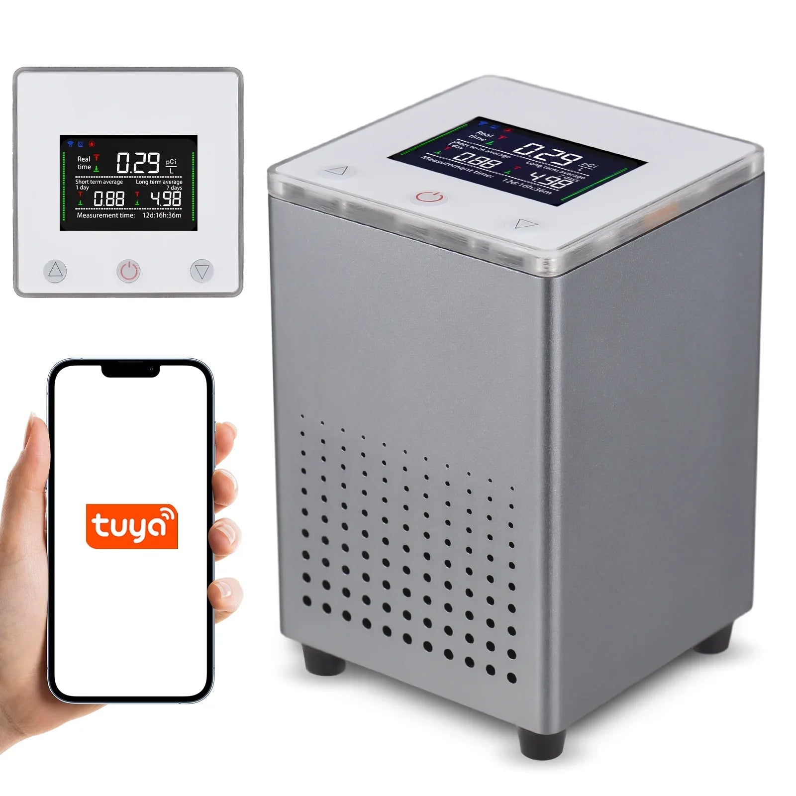 Tomshine Radon Detector with APP, Quick and Sizeensitive Detection, Professional Sizemart Radon