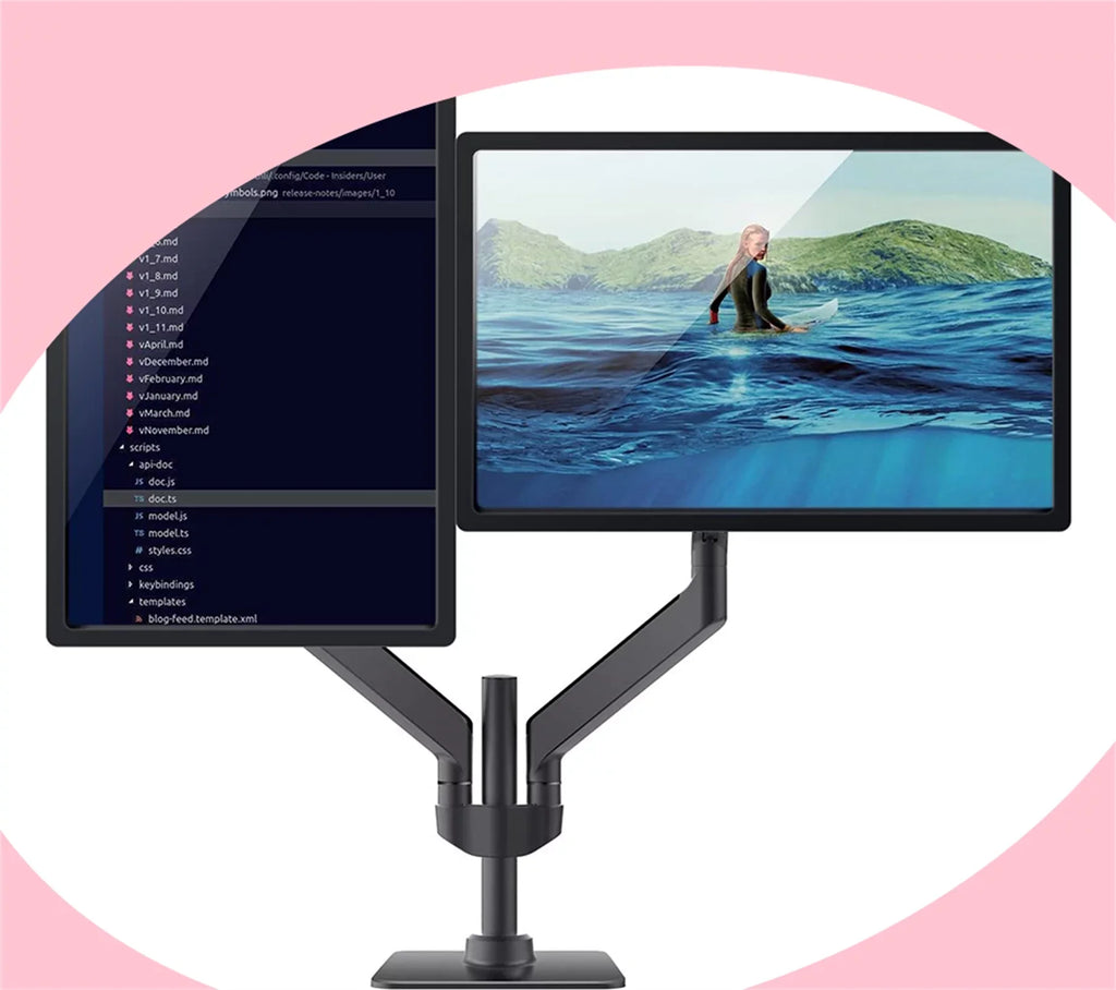 Premium Dual Monitor Sizetand