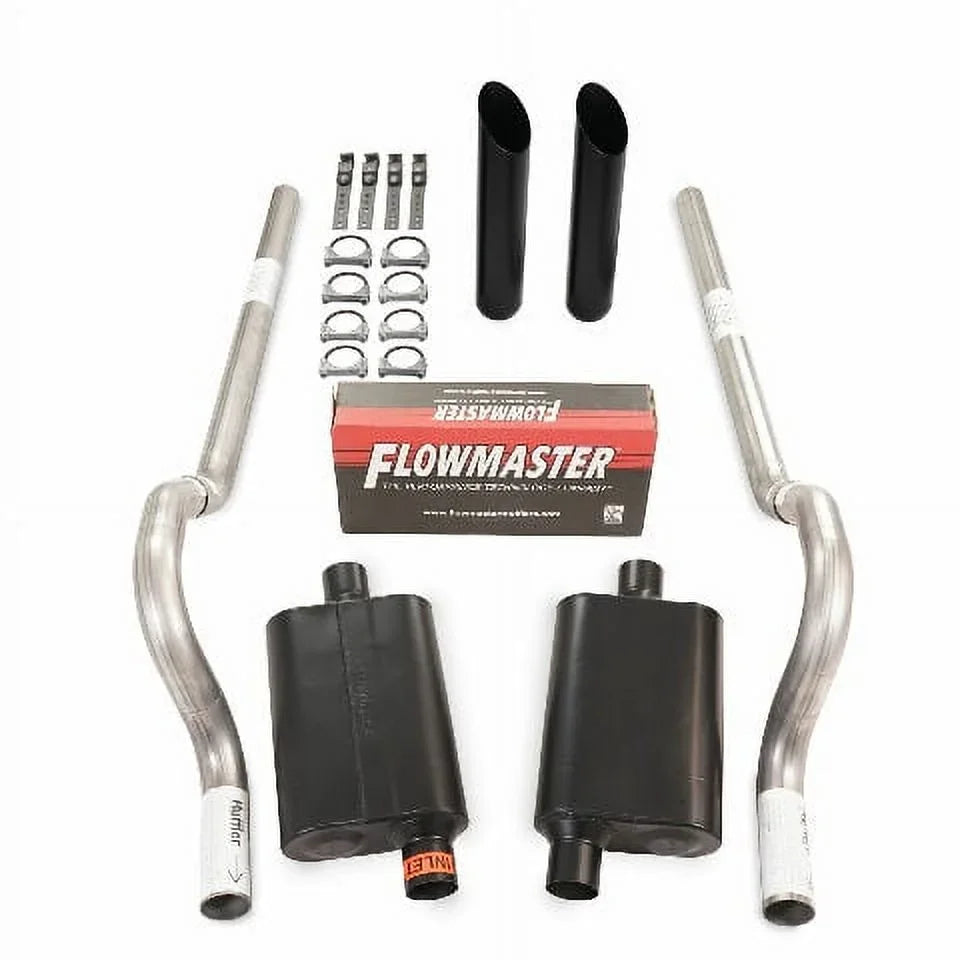 62-74 Mopar B Body Car 2.5" Dual Exhaust Kit Flowmaster 40 Sizeeries Rear Exit BW