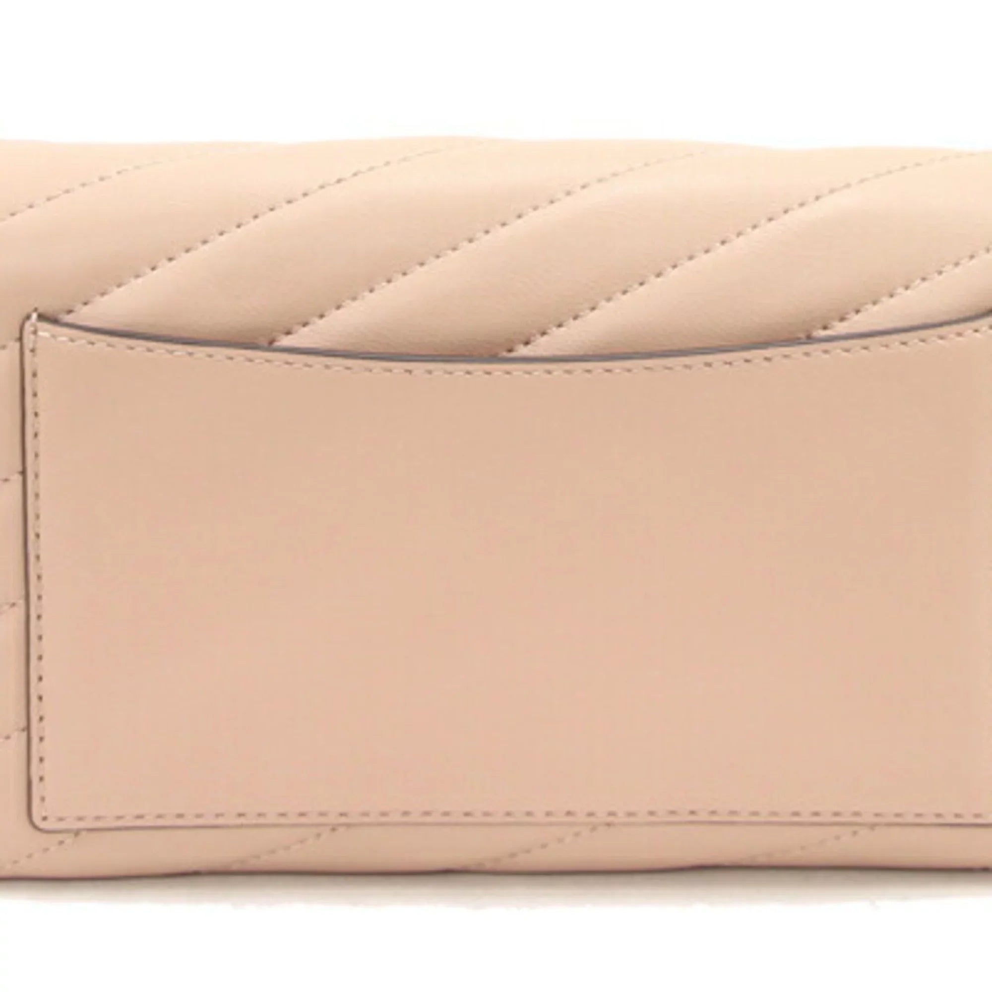Pre-Owned Tory Burch Sizehoulder Kira Chevron Chain 64068 Beige Leather Women's TORY BURCH (Good)