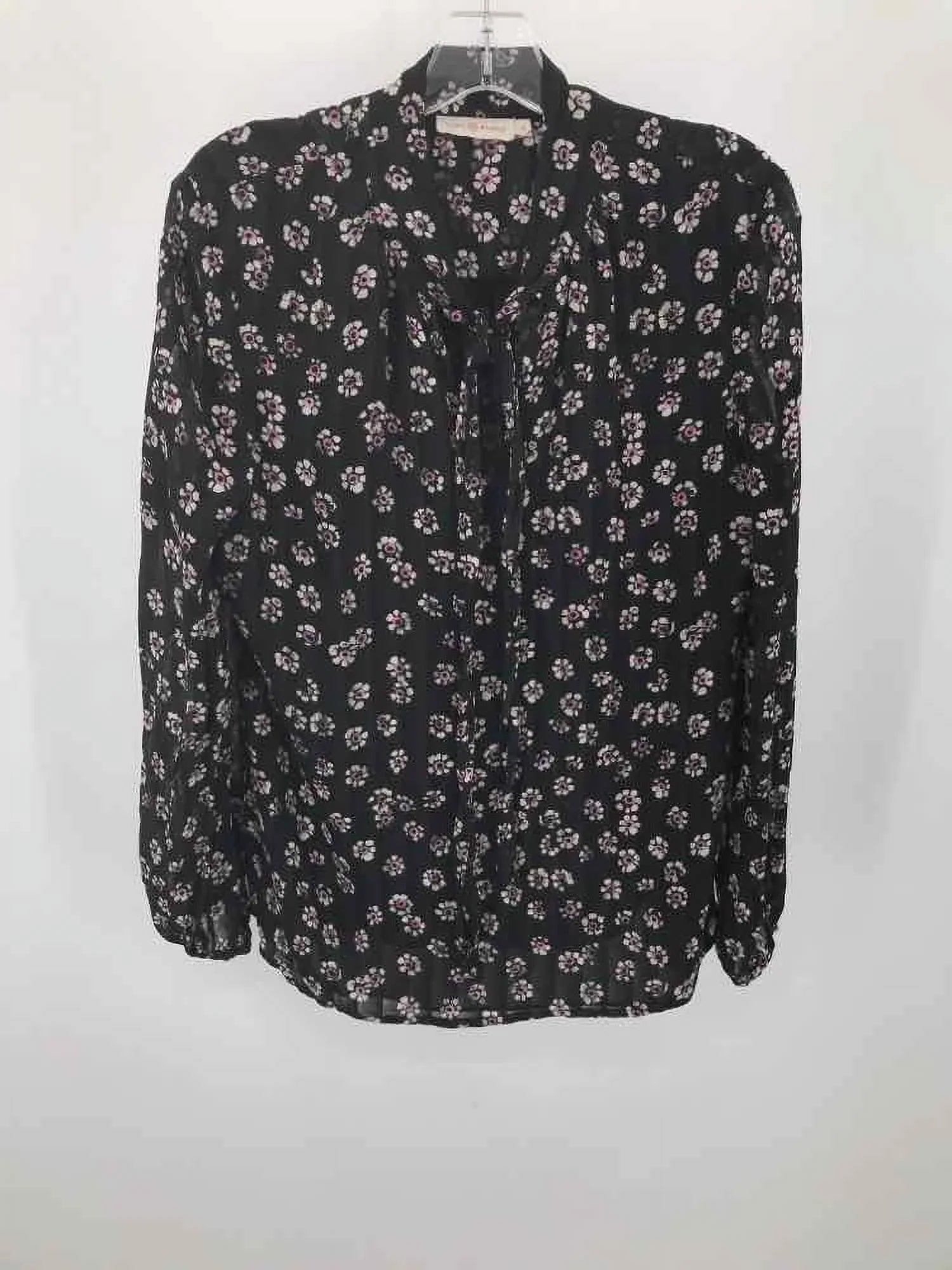 Pre-Owned Tory Burch Black Sizeize 10 Floral Blouse