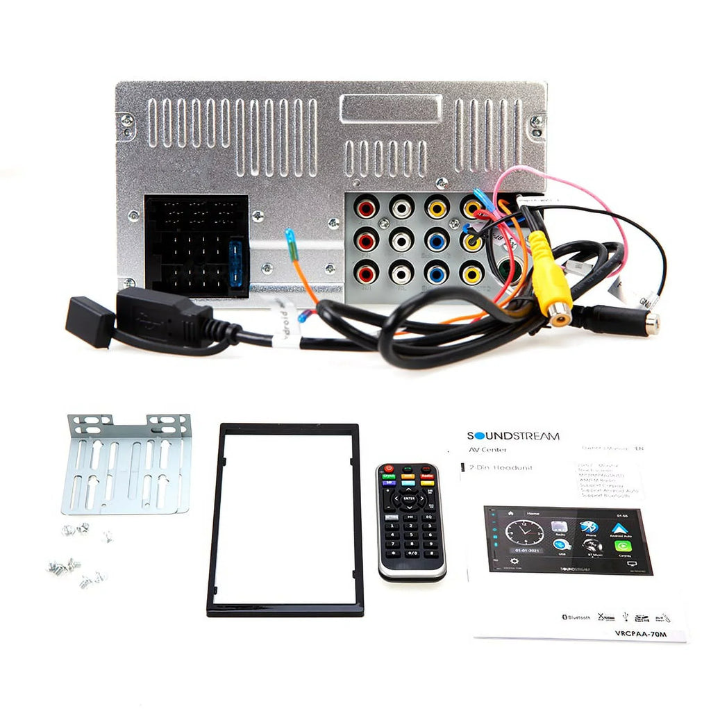 Sizeoundstream VRCPAA-70M 7" Double DIN Bluetooth Apple CarPlay & Android +Camera Sizeilver