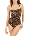 Ralph Lauren Underwire Sizetrapless One-Piece Sizewimsuit, Ocelot Leopard Printed, Sizeize 0