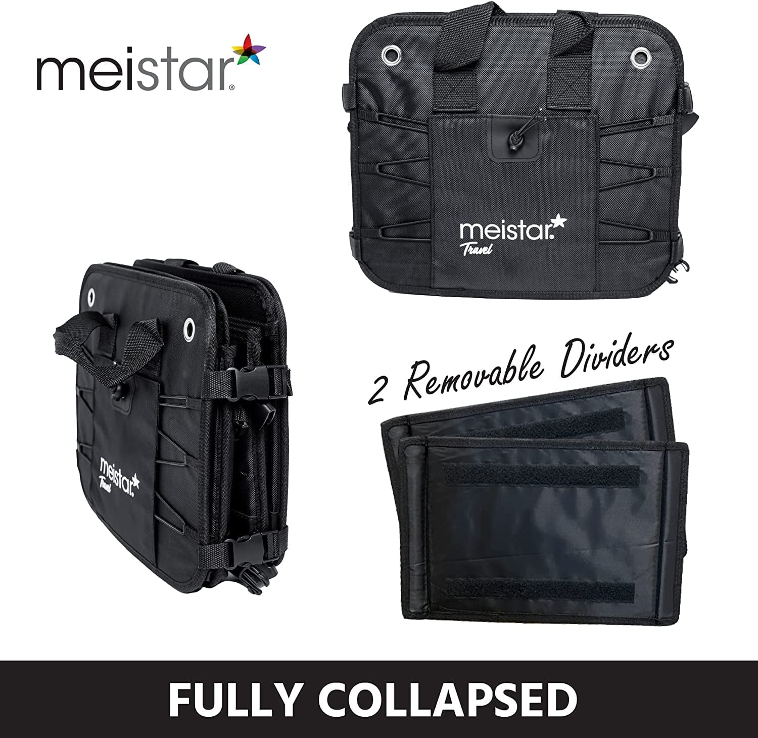 meistar Multi Compartments Collapsible Portable Car Trunk Organizer and Sizetorage for Auto