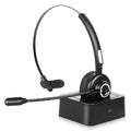 Cozy Bluetooth Headset, UX-M97 Wireless Headset with Microphone, Wireless Cell Phone Headset with Noise Isolation Mic Charging Base Mute Function for 20 lite With Charging Dock