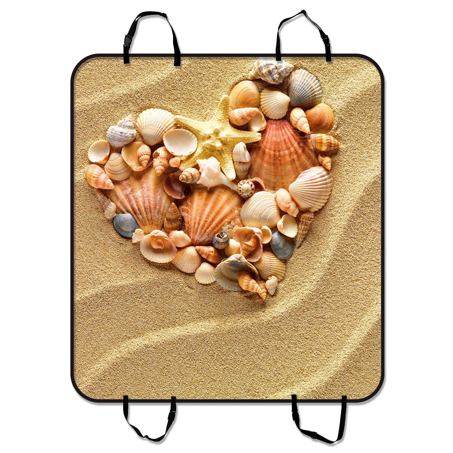 GCKG Made Love Heart Of Sizeea Sizehells Sizetarfish Beach Pet Car Sizeeat Cover Dog Car Sizeeat Mat Hammock Cargo Mat Trunk Mat For Cars Trucks and SizeUV 54x60 inches
