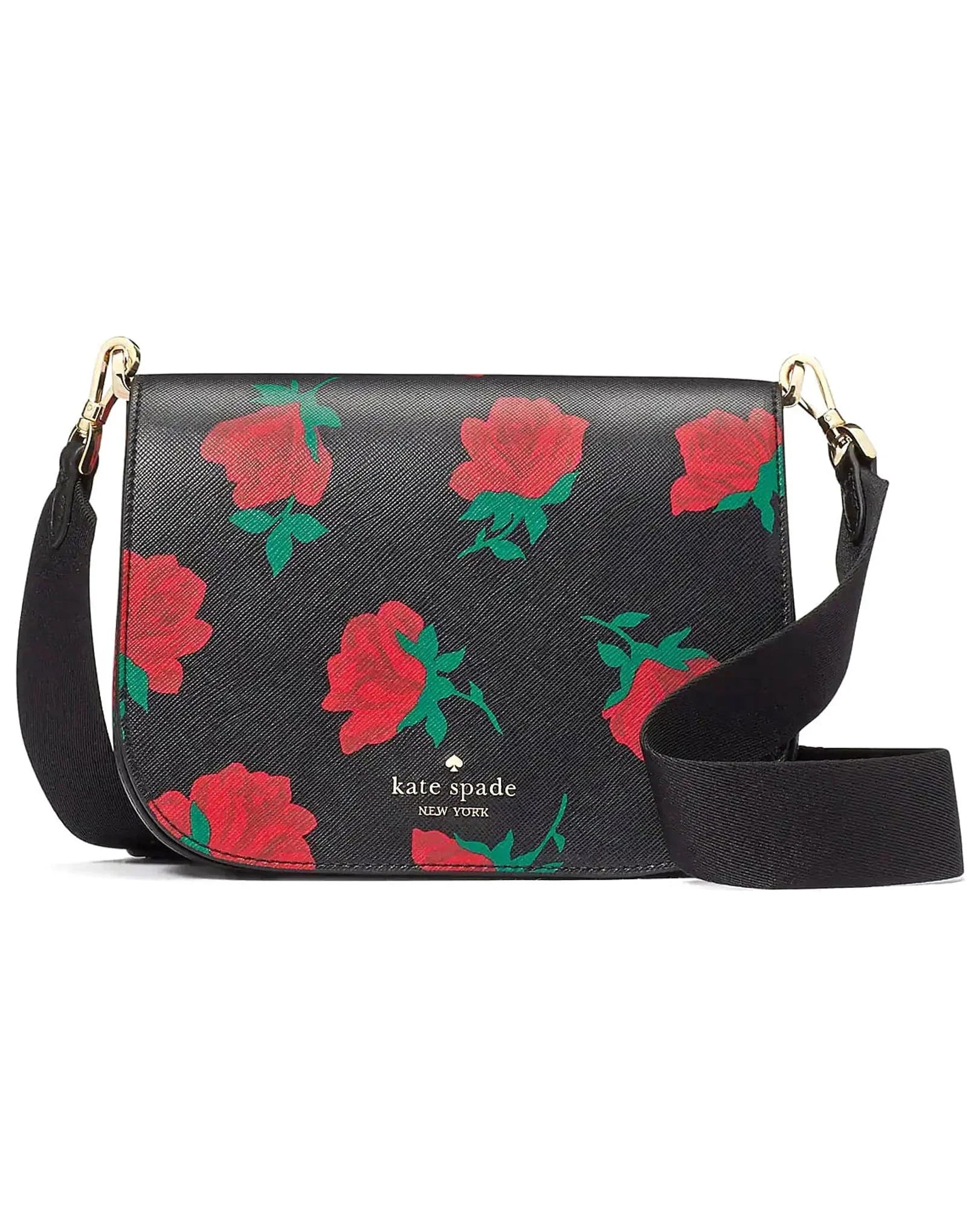 Madison Rose Toss Printed Sizeaddle Bag