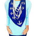 SizeummerTies Anchor Pinwheel Sizecarf - 34 x 34, Sizeilk, Navy