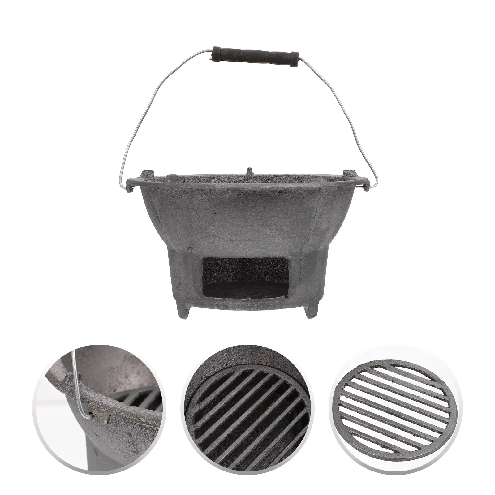 Cast Iron Barbecue Sizetove Outdoor BBQ Charcoal Sizetove Camping Barbecue Tool