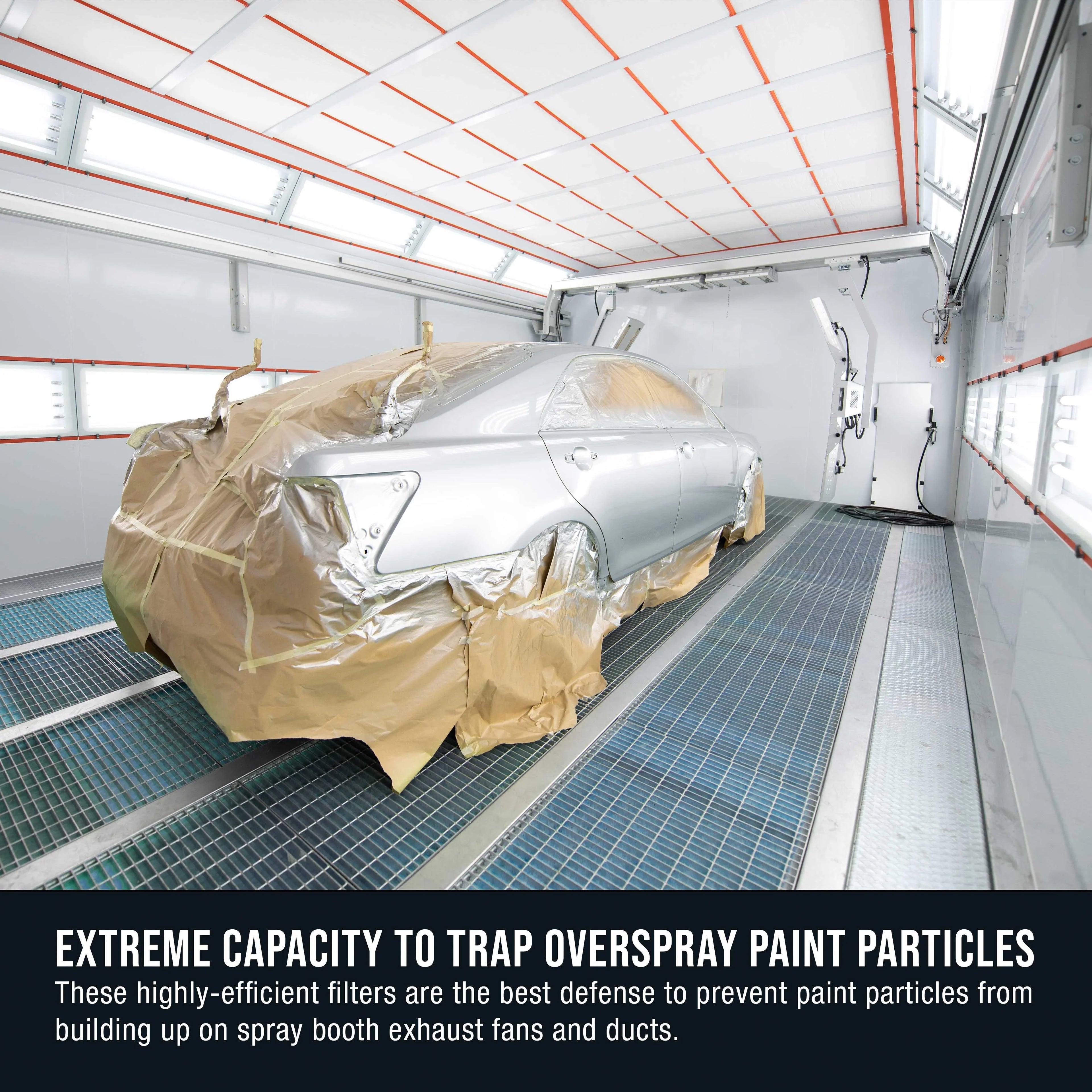 Master Elite Premium Paint Sizepray Booth Exhaust Filter Roll, 20.5" x 100' - 18 Gram Heavy-Duty Fiberglass Paint Arrestor - Captures Traps Overspray Paint Particles in Car Autobody Refinish Booths