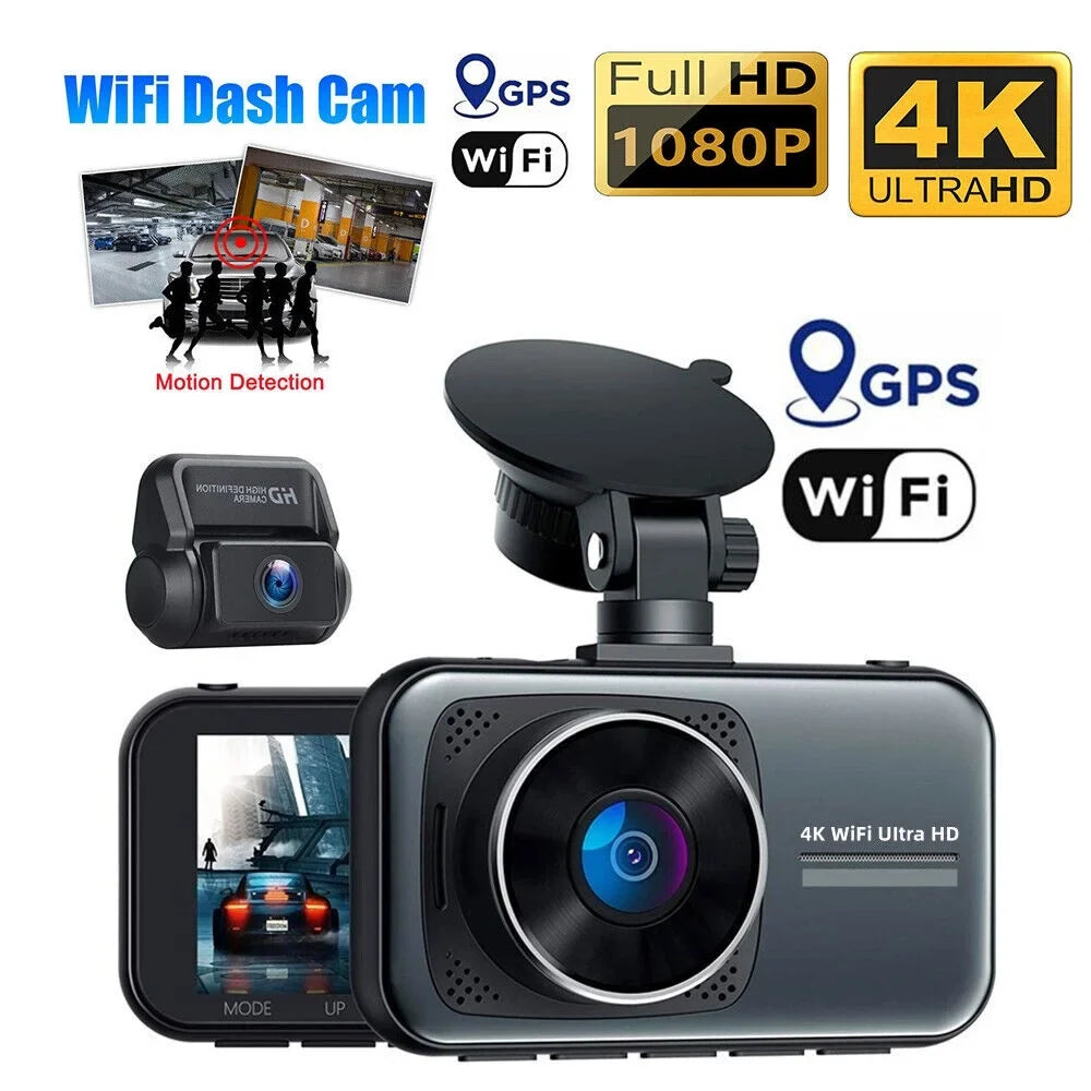 ONEMAYSizeHIP 3 Channel Dual Dash Cam Front Rear 4K/2.5K+1080P 3.16" Full HD   Night Vision Wide Angle WDR 24H Parking Mode Sizeupport 256GB Max