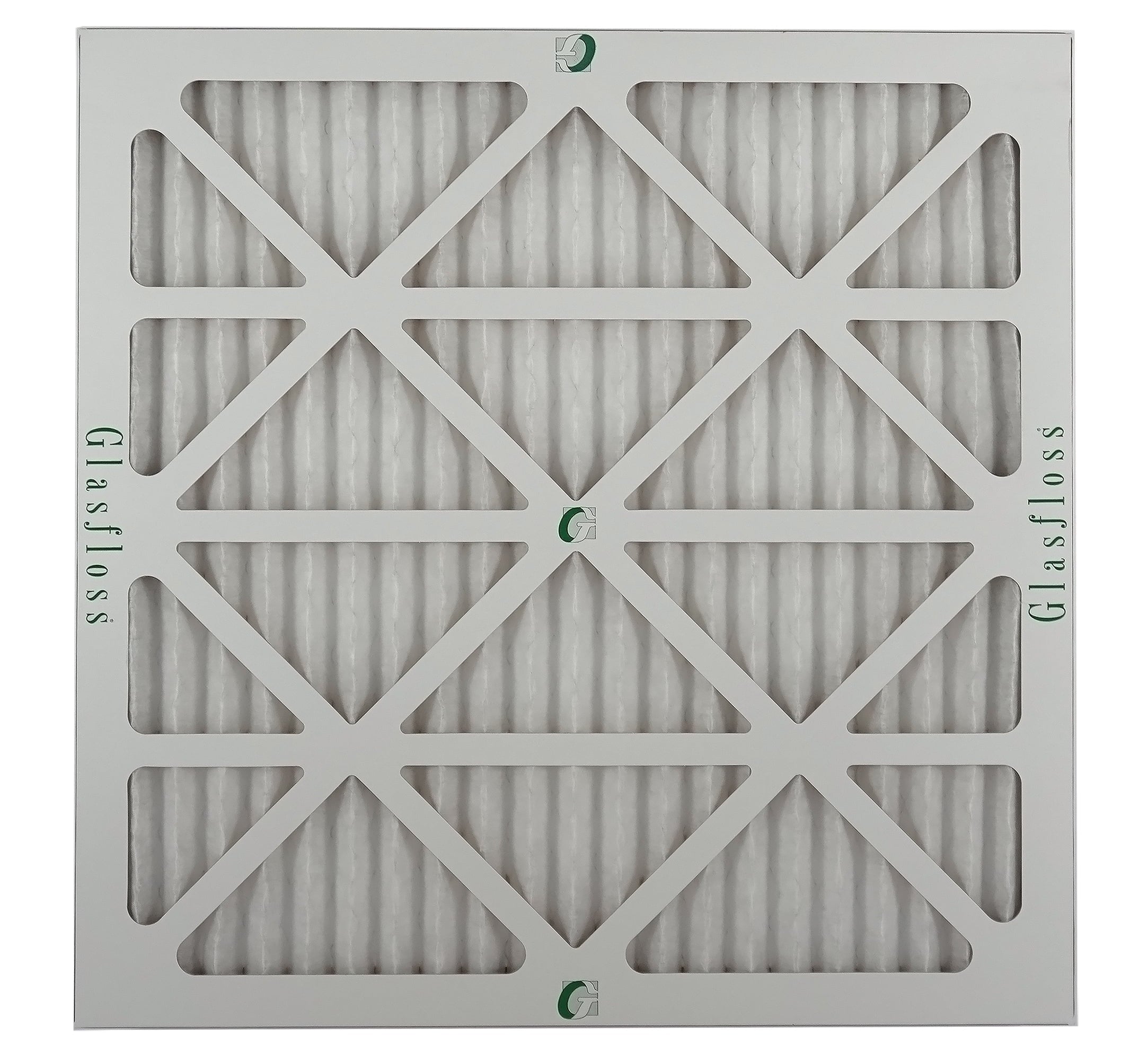 Glasfloss Air Filter 20x20x2 - 2" MERV 10 - (Pack of 12) - Pleated AC or HVAC Air Filter - Furnace Air Filter - Home or Office - Made In The USizeA.
