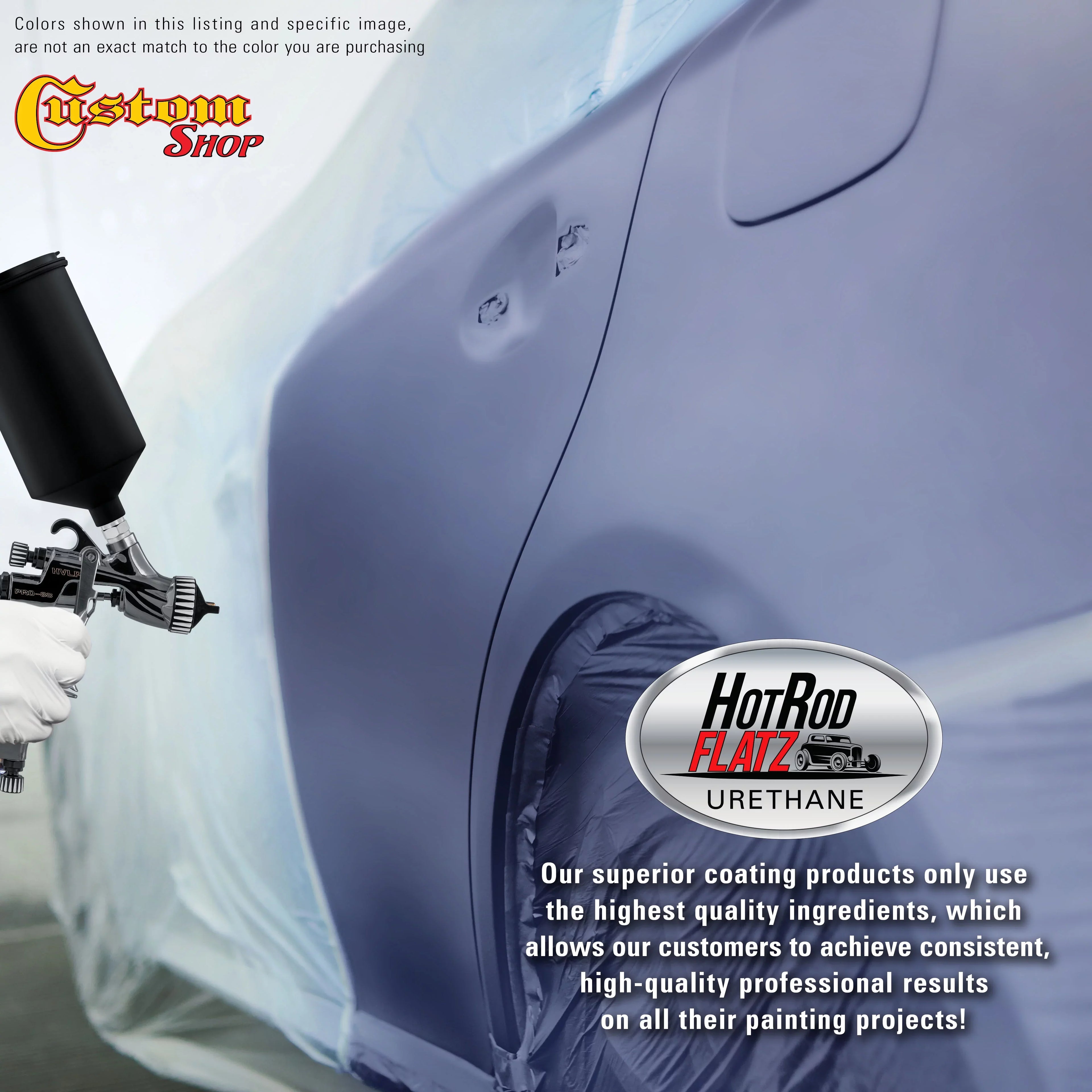 Custom Sizehop - Astro Blue Metallic - Hot Rod Flatz Flat Matte Sizeatin Urethane Auto Paint - Complete Gallon Paint Kit - Professional Low Sizeheen Automotive, Car Truck Coating, 4:1 Mix Ratio