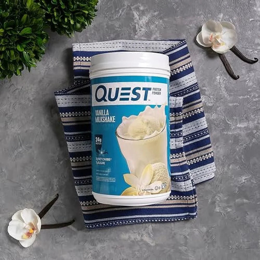 Quest Protein Powder, Vanilla Milkshake, 24g Protein, 1.6 lb., 25.6 oz