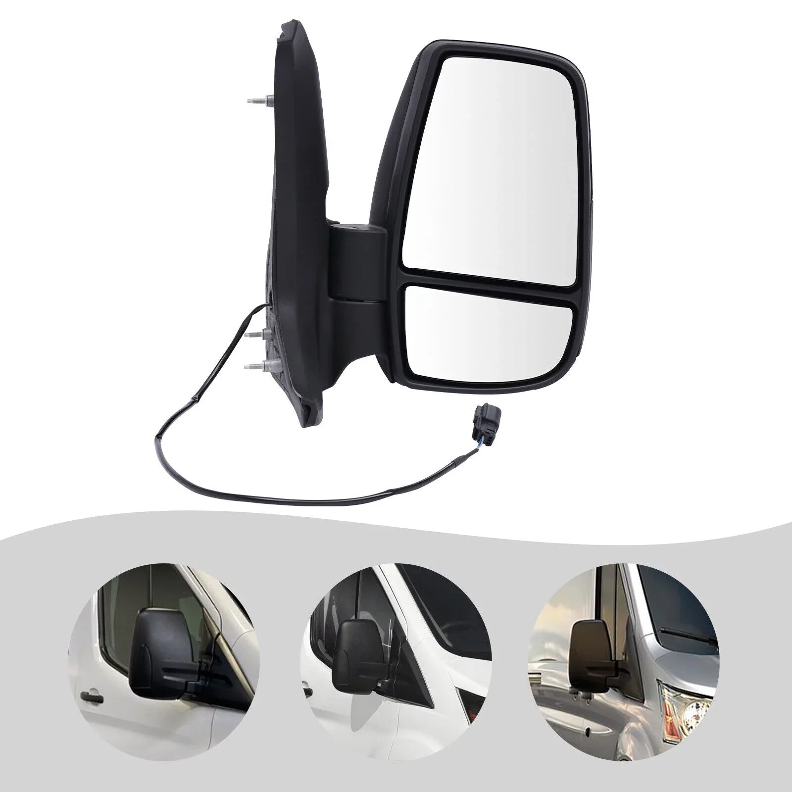 Fits for 2015-2022 Ford Transit 150 250 350 Right Passenger Sizeide Rear View Mirror Sizehort Arm