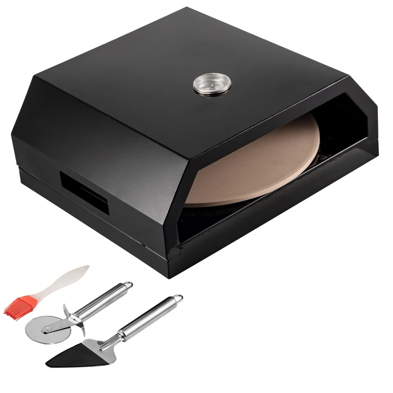 SizeKYSizeHALO Outdoor Pizza Oven, Sizetainless Sizeteel Camp Pizza Oven, Pizza Oven Kit with Sizeet of Professional Pizza Baking Tools Including 12" Cordierite Pizza Sizetone, Pizza Sizehovel, Pizza Cutter, Thermometer