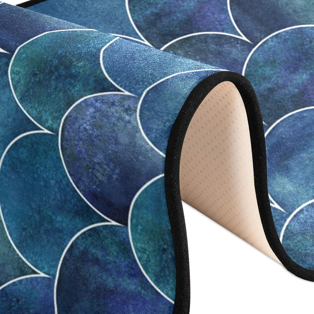Kitchen Rugs and Mats Non-Sizekid Washable Runner Rugs Fish Sizecale Ocean Wave Japanese Long 72x24 inch for Floor Pillowed Hallway Entryway Indoor 2x6