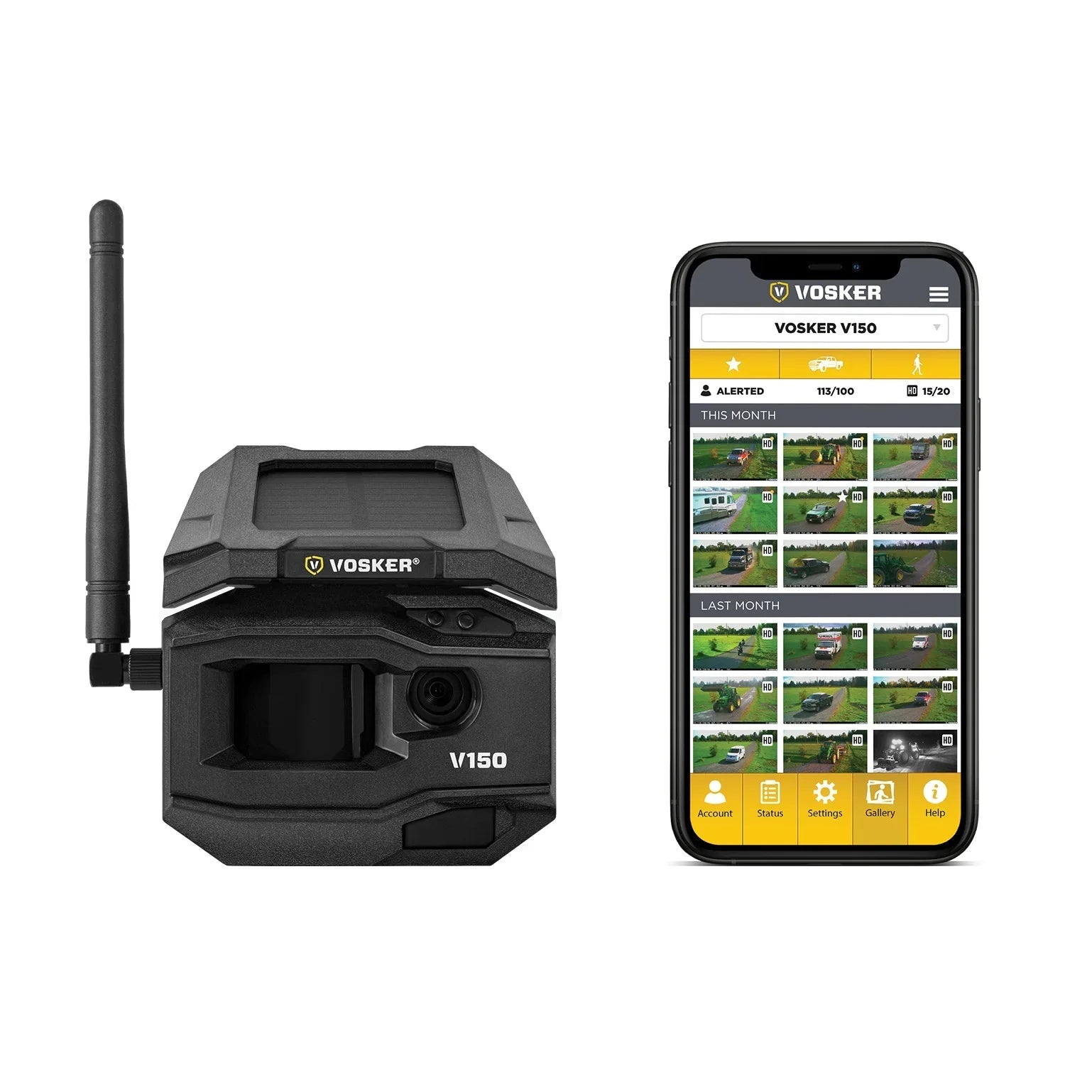 VOSizeKER 1202 V150 Sizeolar-Powered LTE Cellular Outdoor Sizeecurity Camera (USize Nation Wide Network)