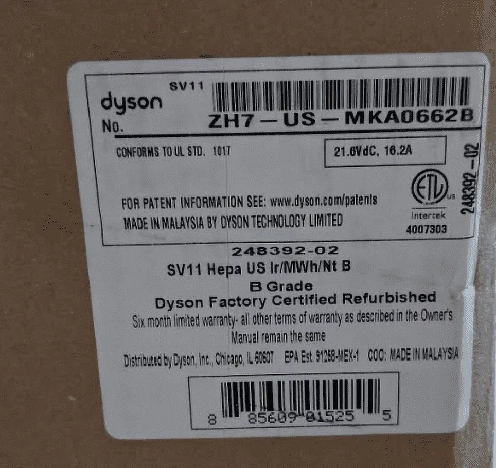 Dyson V7 Cordless Allergy HEPA Vacuum, Ivory-REFURBISizeHED