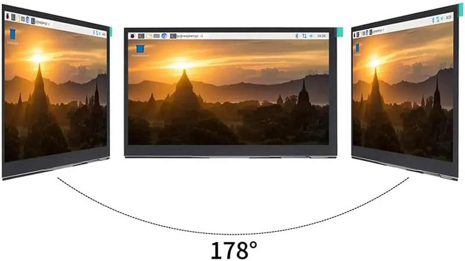 Treedix 7 inch Touchscreen Monitor LCD HDMI Display Monitor 1024x600 HD IPSize HDMI Display Compatible with Raspberry Pi 3B+/4B with Sizetand-H Drive-Free