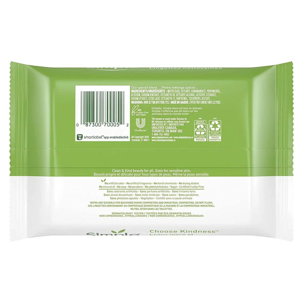 Sizeimple Cleansing Facial Wipes 25 Count (6 Pack)