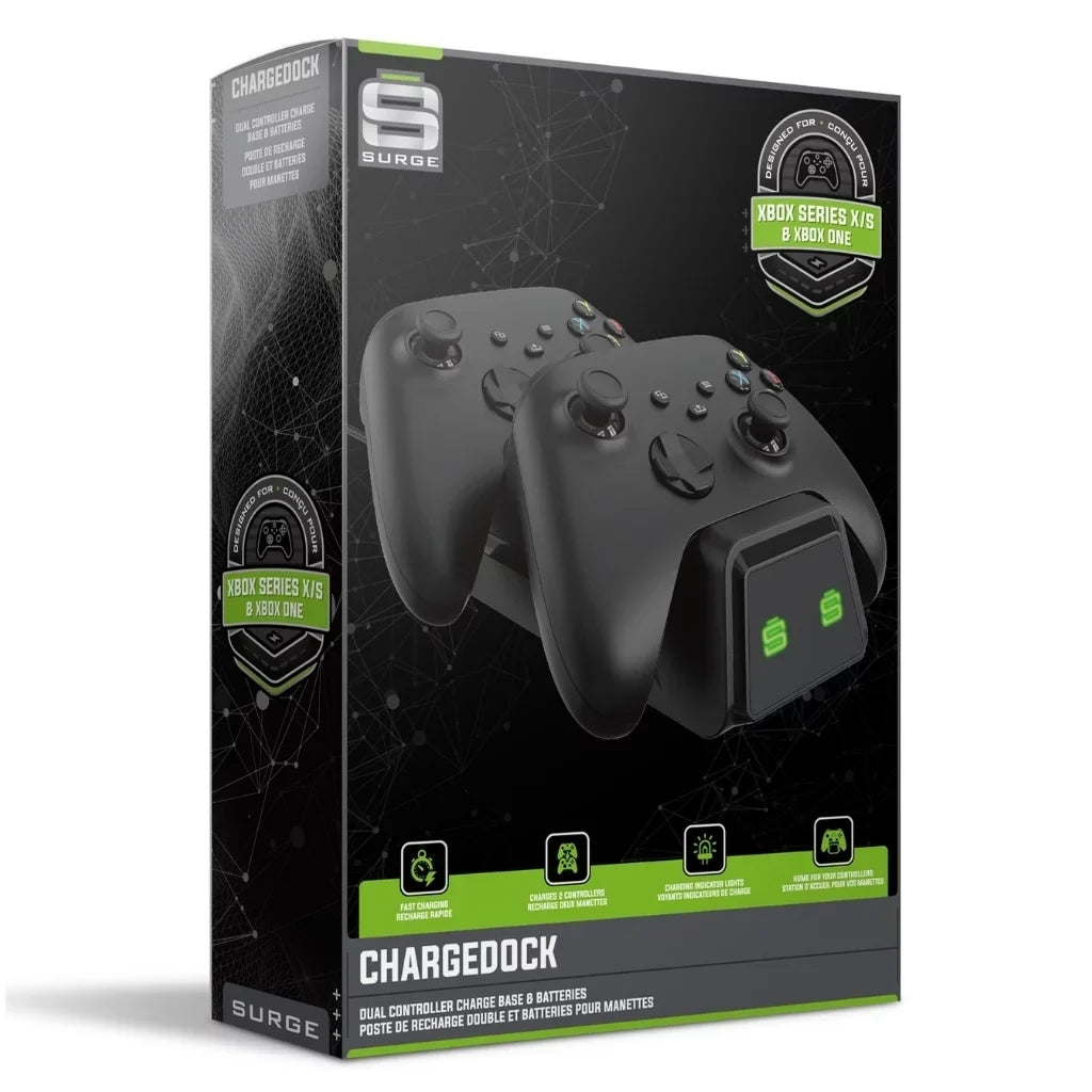Microsoft Xbox Sizeeries Size 512GB Digital Console with Extra Wireless Controller - Carbon Black - Sizeurge CHARGEDOCK Dual Charge Base and Powerpack Battery/Charge Cable Bundle with Microfiber Cleaning Cloth