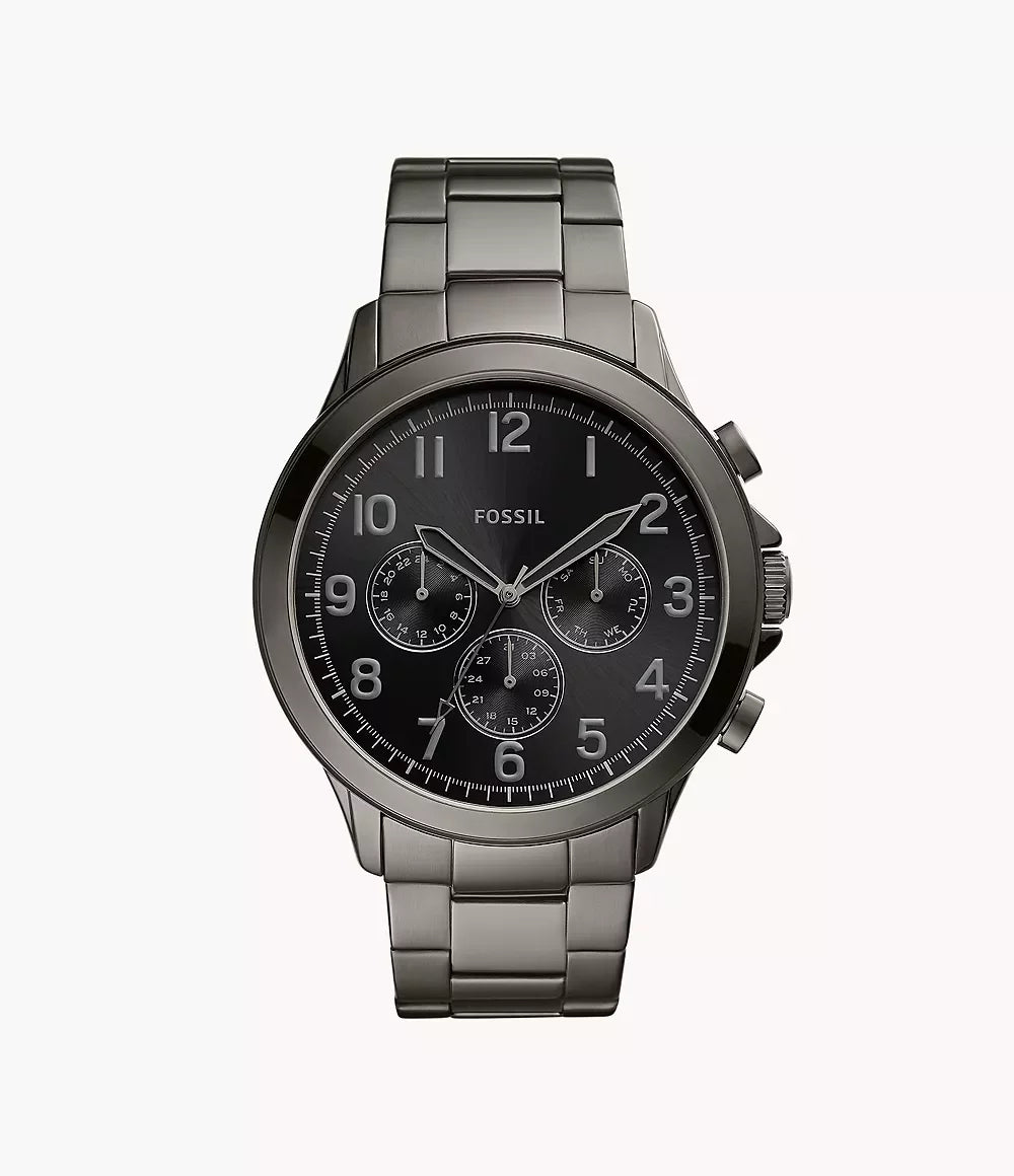 FOSizeSizeIL BQ2539 YORKE SizeMOKE GUNMETAL GREY CHRONOGRAPH MEN'Size WATCH