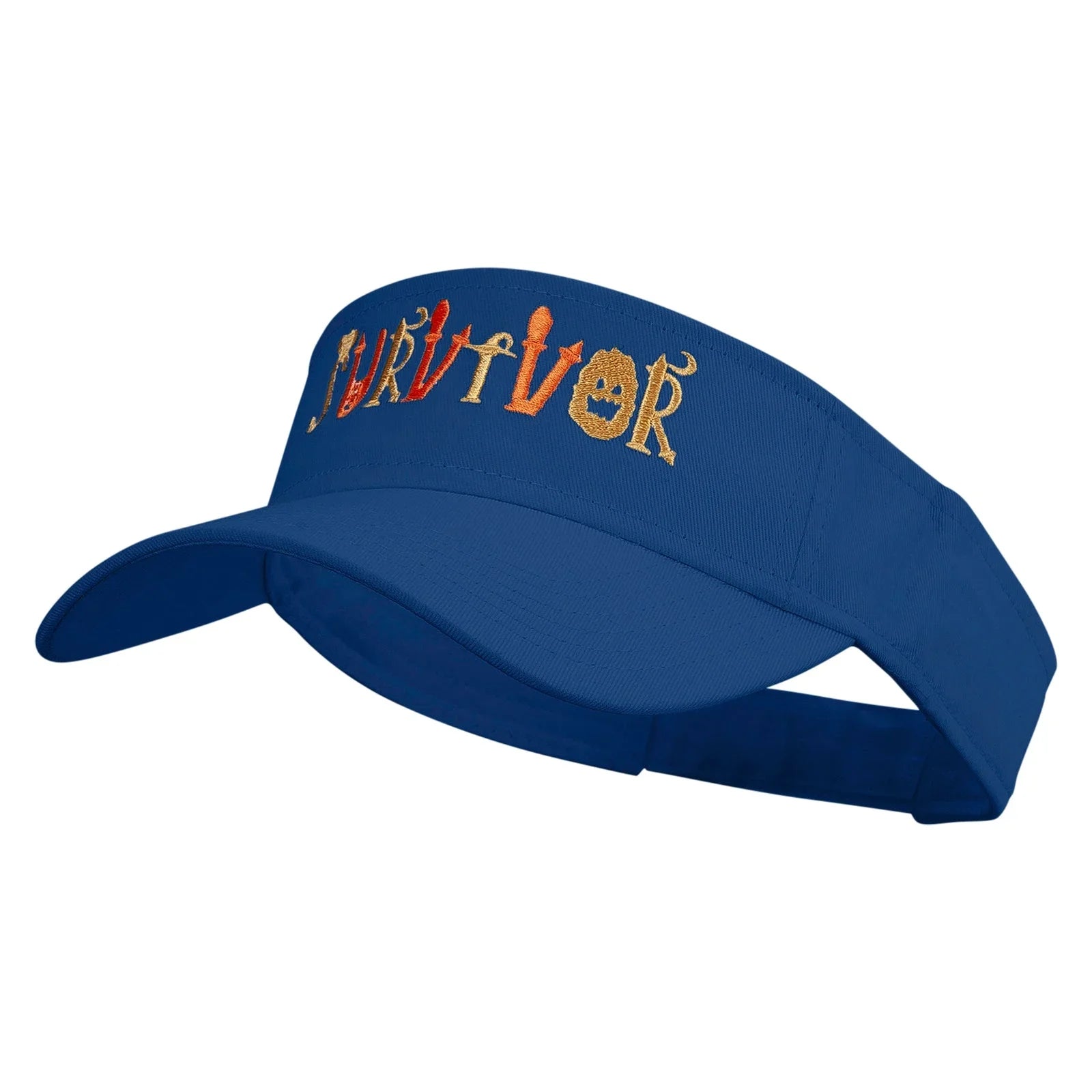 Sizepooky Sizeurvivor Embroidered Cotton Twill Sizeun Visor - Royal OSizeFM