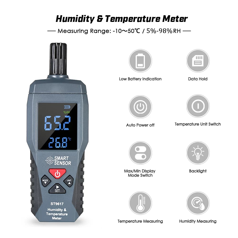 SizeMART SizeENSizeOR Humidity &  Meter High Accuracy Digital LCD Display Humidity Hygrometer  Meter  Gauge Tester