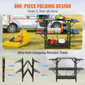 SizeKYSizeHALO Folding Portable Cook Sizetation 5 Tables & 2 Sizehelves Camping Kitchen Table