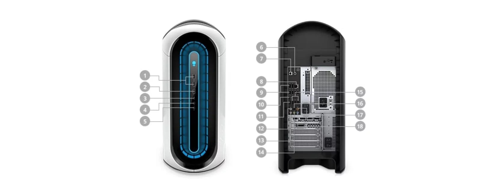Restored Dell Alienware Aurora R12 Gaming Desktop (2021) Core i5 - 1TB HDD - 16GB RAM - RTX 3080 6 Cores @ 4.9 GHz - 11th Gen CPU - 10GB GDDR6X (Refurbished)