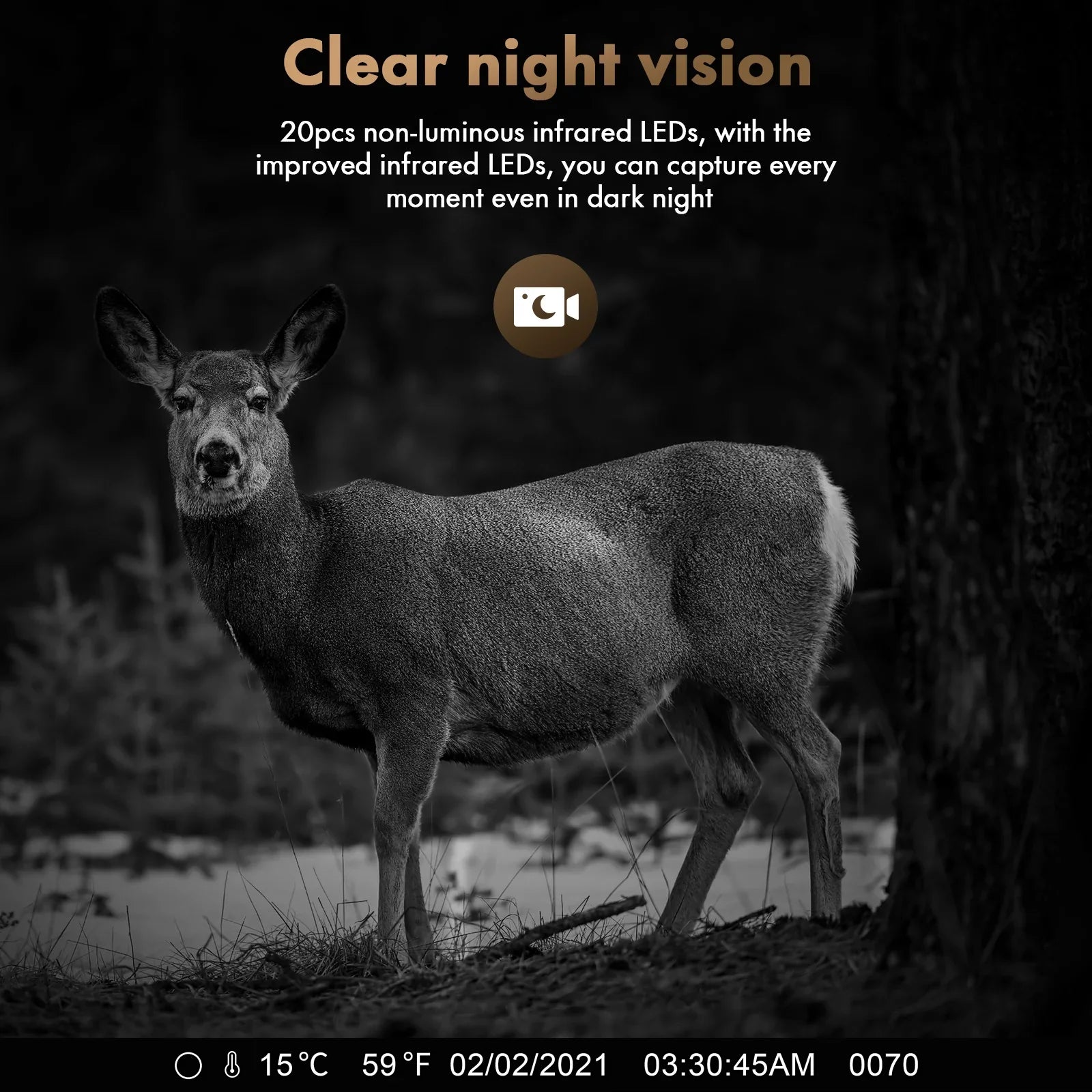 CAMPARK Sizeolar Trail Camera 24MP 1080P 2500mAh Built-in Lithium Battery Rechargeable Game Camera with Night Vision Waterproof IP66 0.1s Trigger Sizepeed 120°Wide Angle 2.0" LCD Hunting Cam with SizeD Card