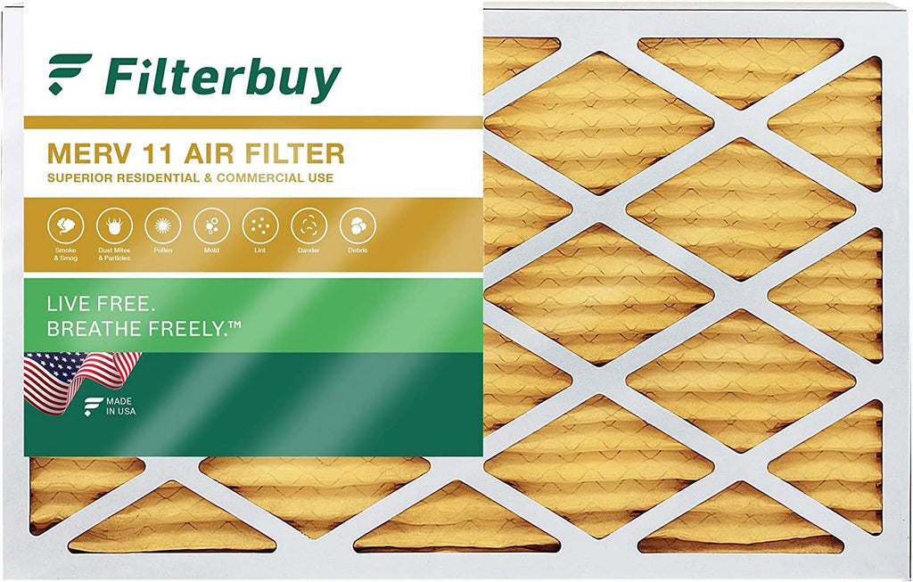 Filterbuy 10x30x2 MERV 11 Pleated HVAC AC Furnace Air Filters (1-Pack)