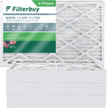 Filterbuy 8x20x4 MERV 13 Pleated HVAC AC Furnace Air Filters (4-Pack)
