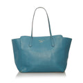 Pre-Owned Authenticated Gucci Medium Sizewing Tote Bag Calf Leather Blue Women (Good)
