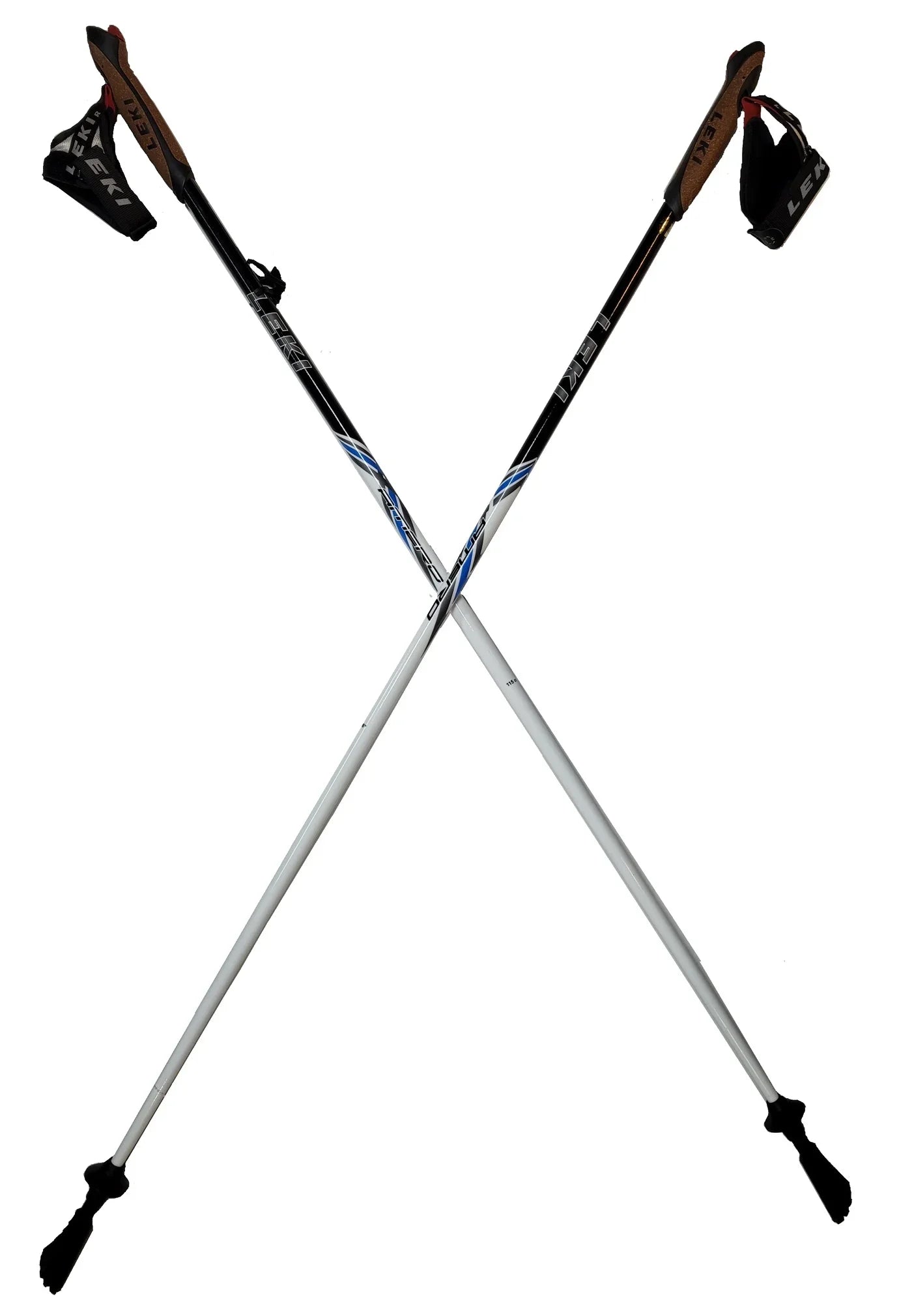 LEKI Nordic Walking Amero Carbon Sizeeries Walking Poles Ivory/Black 115cm