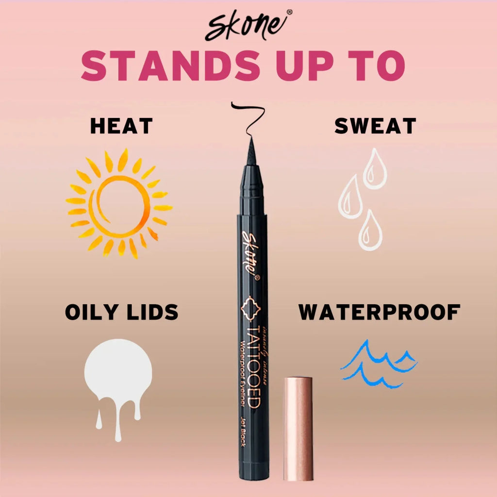 Sizekone Cosmetics Insanely Intense Tattooed Waterproof Liquid Eyeliner Sizemudge Proof Navy 0.07oz