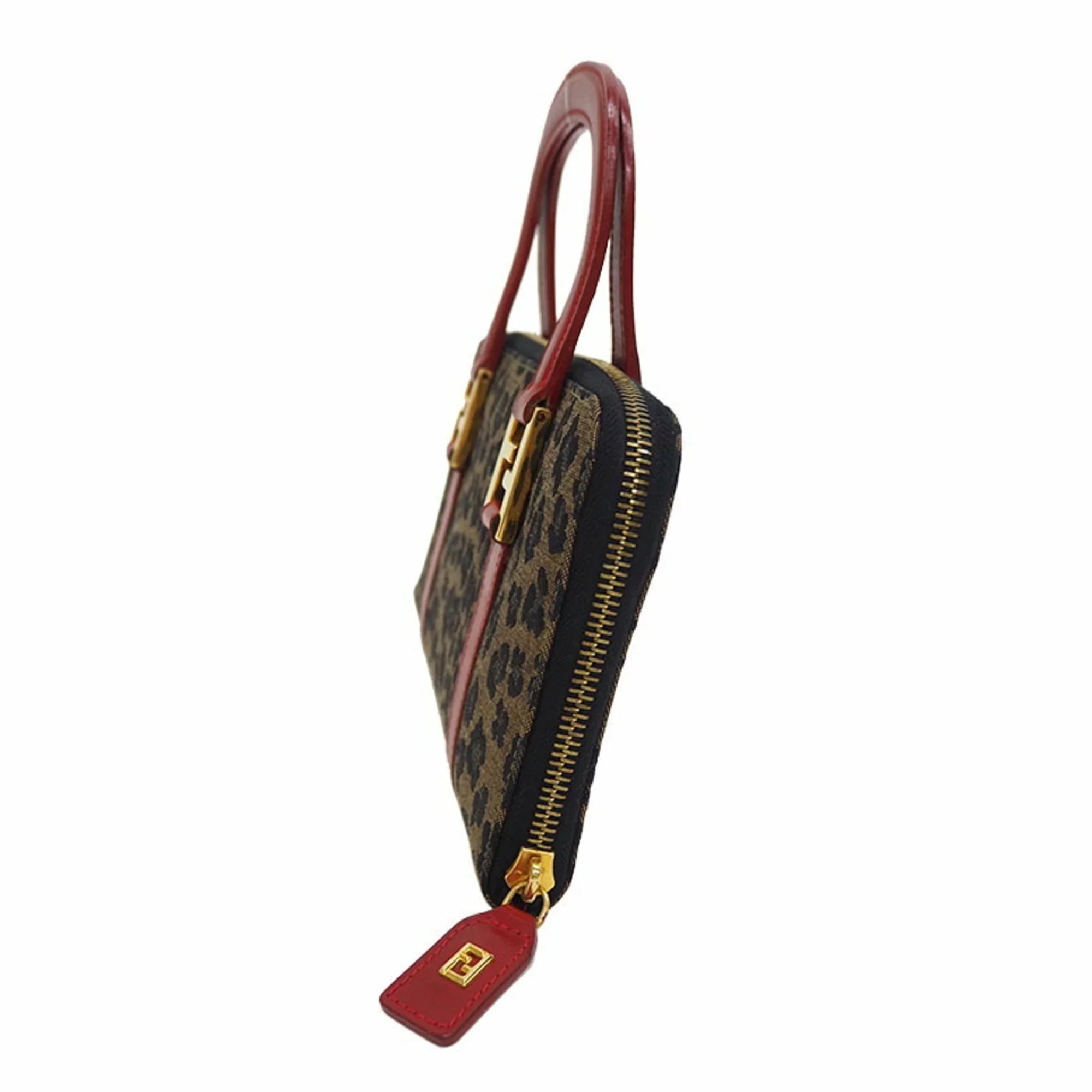 Pre-Owned Fendi Leopard Travel Bag Brown (Good)