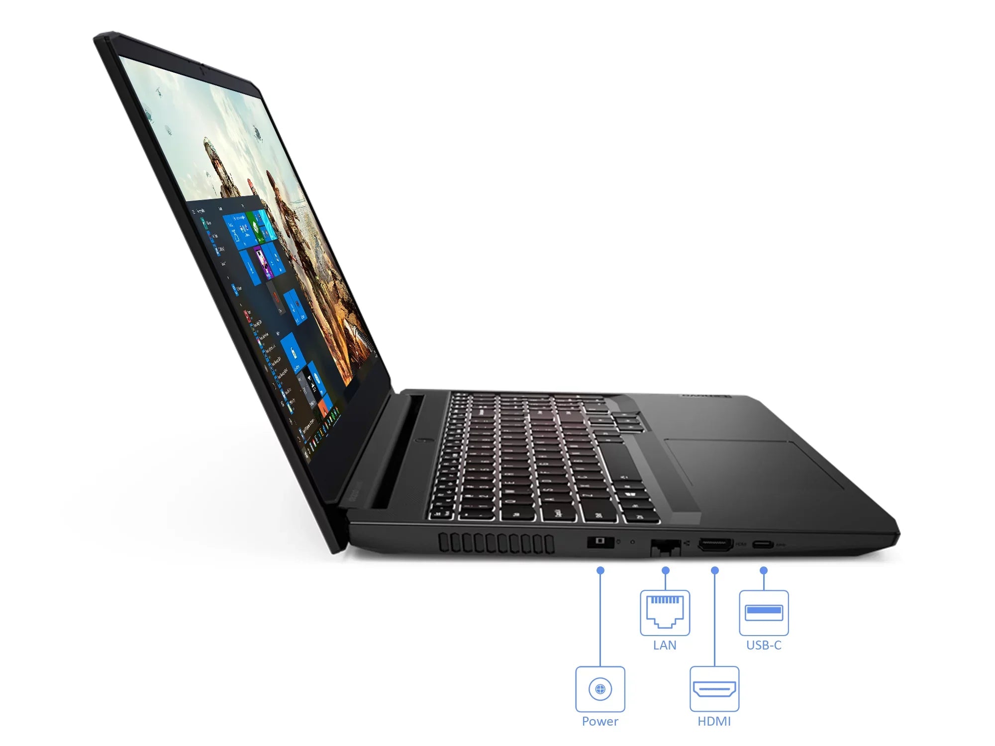 Lenovo IdeaPad 3 Gaming Laptop, 15.6" 120Hz FHD Display, AMD Ryzen 5 5600H Upto 4.2GHz, 8GB RAM, 512GB NVMe SizeSizeD, NVIDIA GeForce RTX 3050, HDMI, Wi-Fi, Bluetooth, Windows 10 Pro