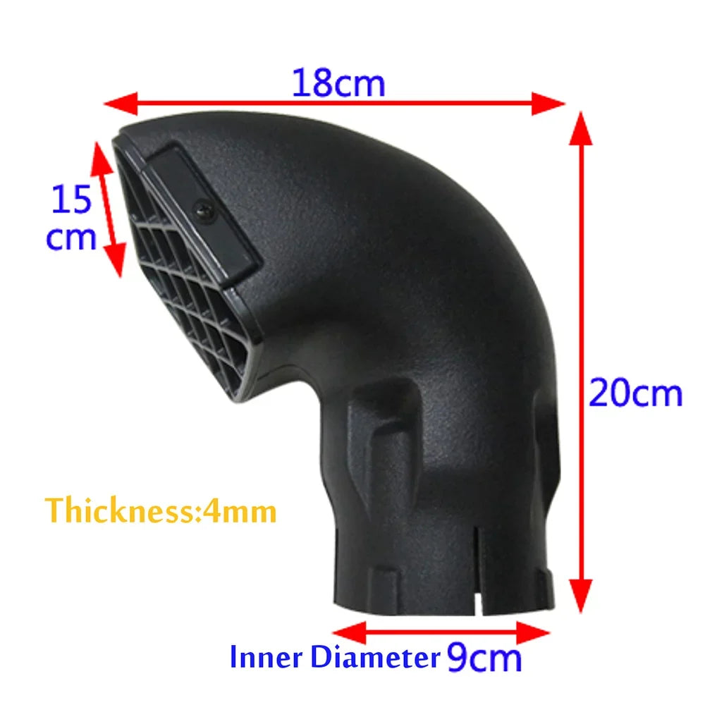 Andoer Air Ram Sizenorkel Heads 3.5'' Replacement for Toyoda Land Cruiser Hercules Mounted