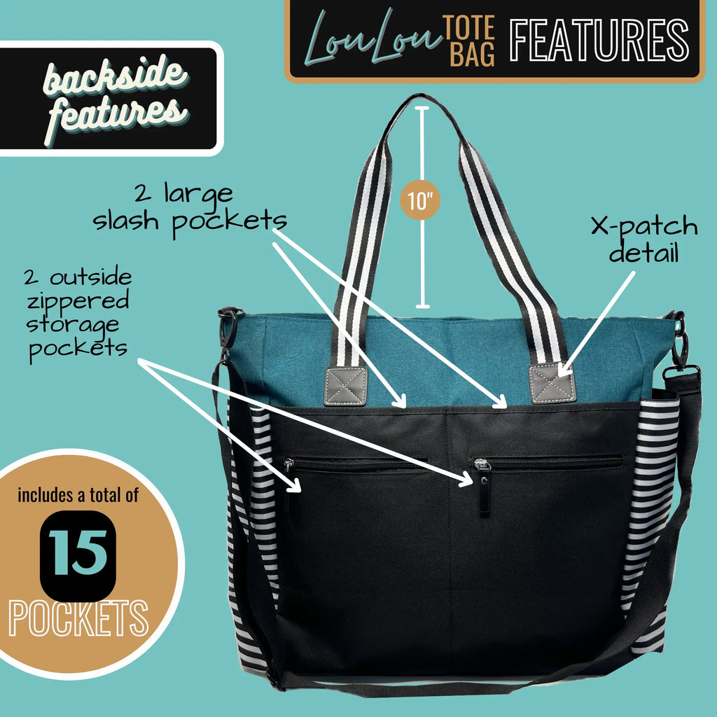 Nana Getaway LouLou Teal Tote Bag for Grandmothers
